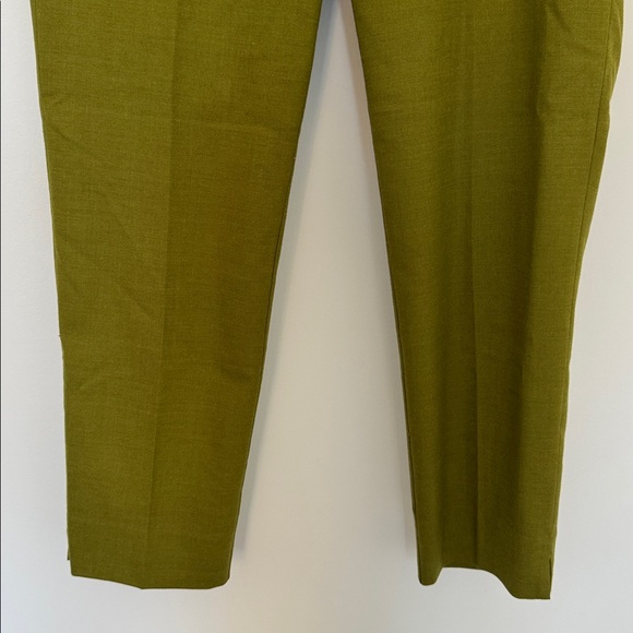 J. Crew Stretch Olive Wool Blend Business Pants - Size 10 - Picture 3 of 7